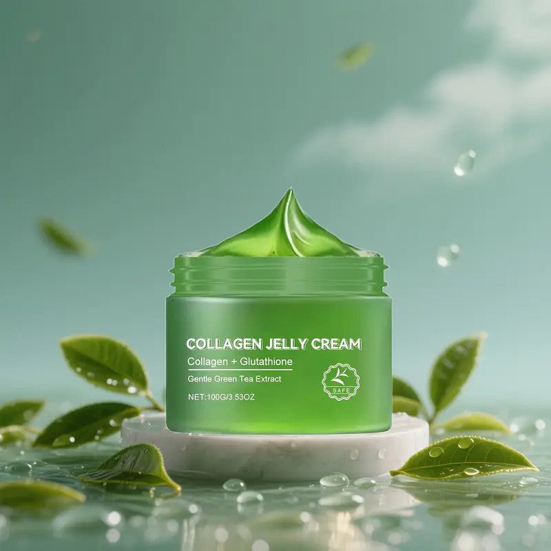 [Crème hydratante au thé vert] Gel-crème au collagène et au thé vert à absorption rapide