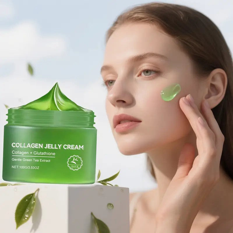 [Crème hydratante au thé vert] Gel-crème au collagène et au thé vert à absorption rapide