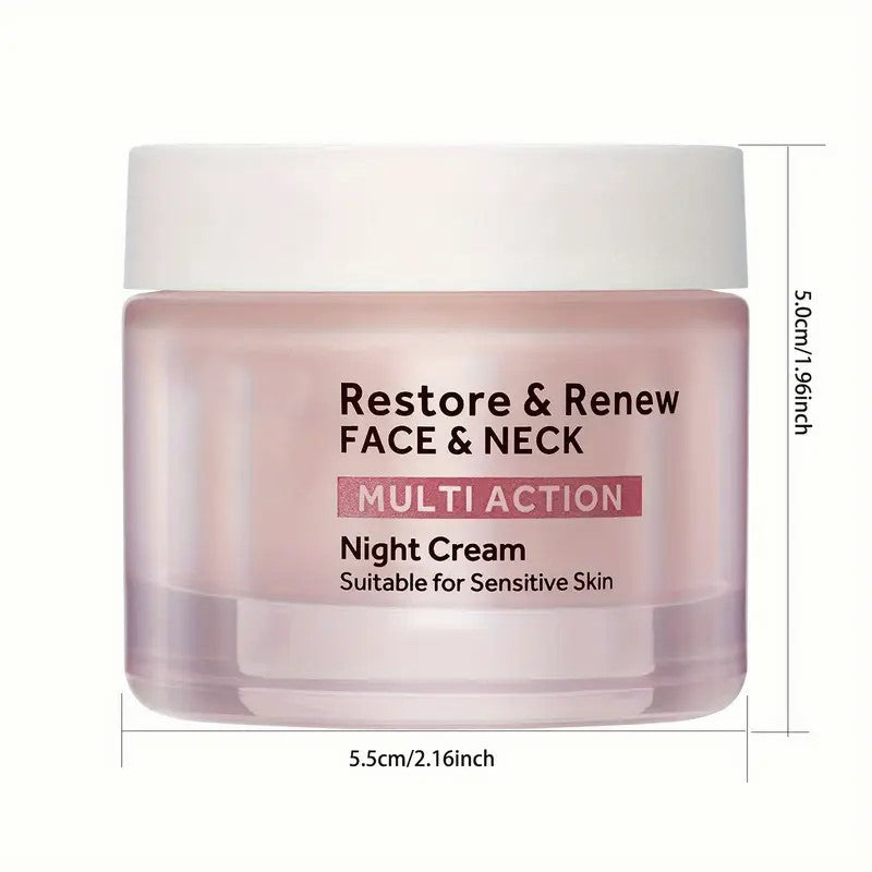 No7 Restore & Renew Crème de nuit multi-actions pour le visage et le cou